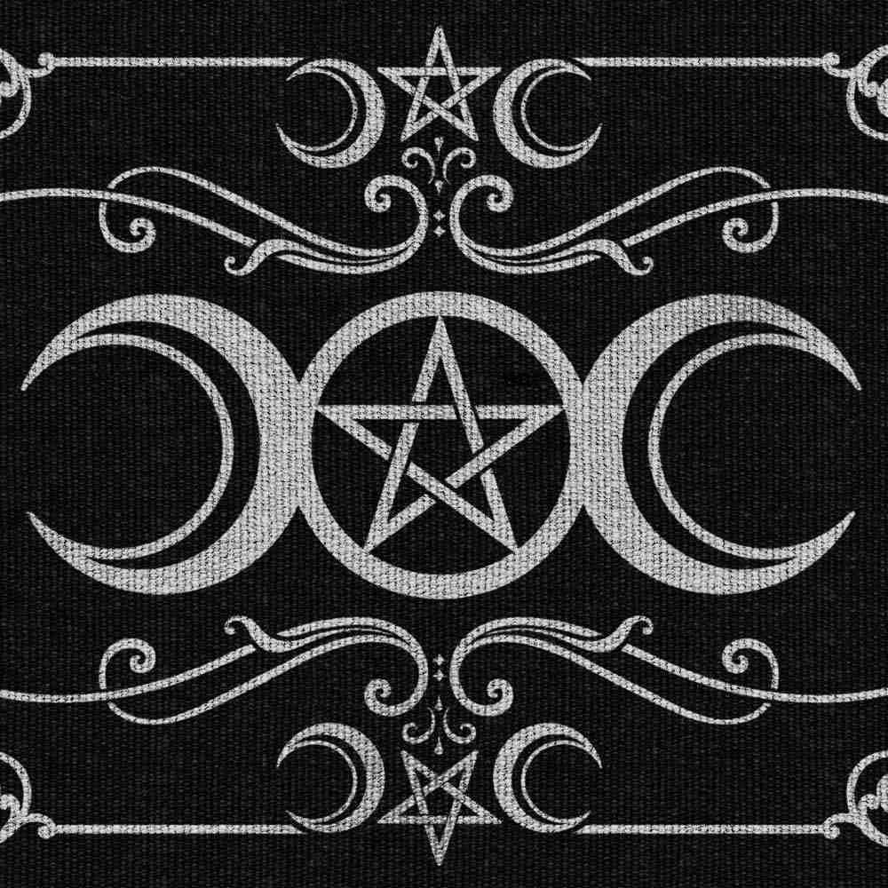 Alchemy - Triple Moon Mat/vloerkleed - Zwart